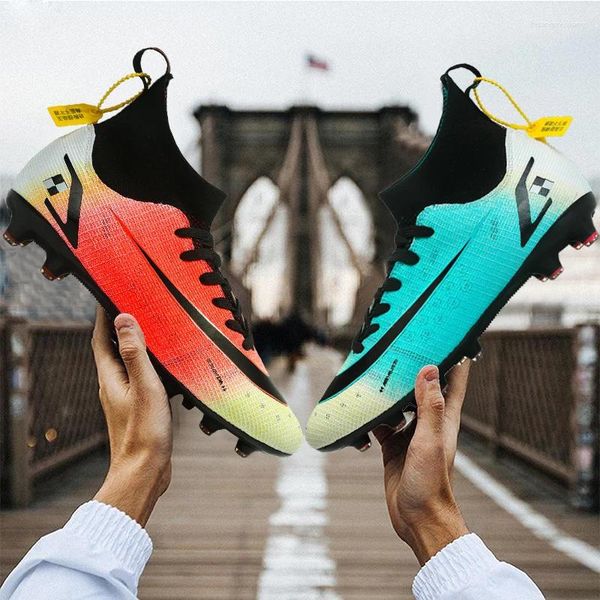 American Football Shoes 2024 Fashion Outdoor Jogging Sports Flying Weave Breathable Mesh tacos para niños botas de entrenamiento