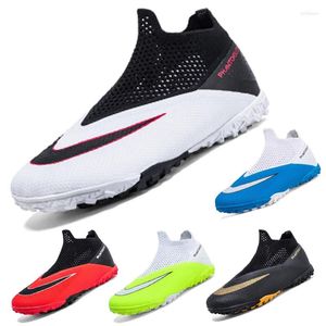 Chaussures de football américain Adult Professional Soccer non glipt Long Spike Boots Young Kids High cheville Cleats Grass Sneakers 36-46