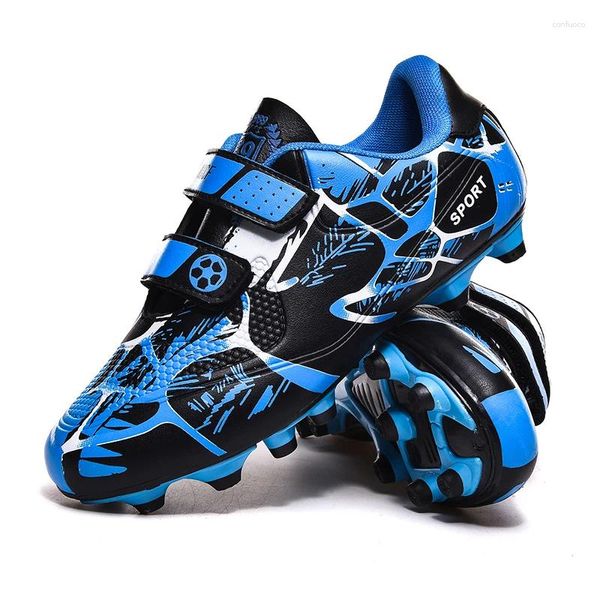 Chaussures de Football américain bleu impression Football enfants garçons filles crampons chaussure enfant Sport baskets hommes crampons