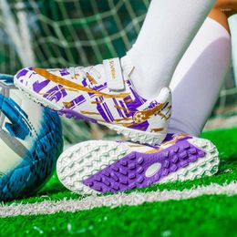 Chaussures de football américain garçons de gazon filles bottes mode enfants soccer anti-décuge