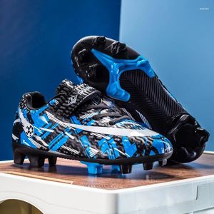 American Football Shoes Children's Soccer High Quality Hooklooop Sports Kids Fashion Blue Print Outdoor Child Futsal