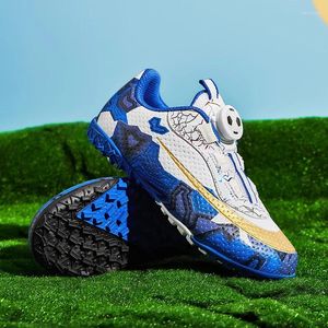 Chaussures de Football américain pour enfants, baskets à lacets antidérapantes pour garçons et filles, crampons de gazon, entraînement de Futsal