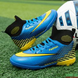 American Football Shoes Kids Boots High Ankle Boys Futsal Soccer Children's Turf Sneakers Indoor Cleats Boot