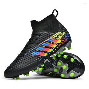 American Football Shoes Long Spike Boots Boots Futsal Soccer Non Slip Kids High Hekle Cleats Professional Grass Training Training