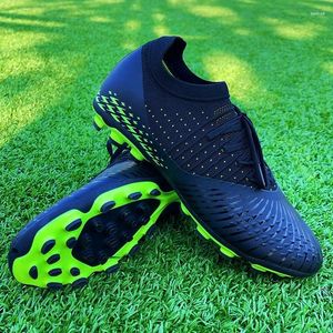American Football Shoes Professional Soccer for Men Green Sport Unisex Outdoor Long Spike Shoe Paren Anti Slip Sock Boots