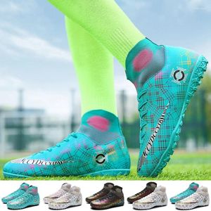 American Football Shoes Soccer Society Men Artificial Grass Cleats Boots Field Kids Boys High Top Ademende Big Size 2024