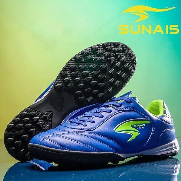 Chaussures de football américain sport soccer hommes femmes Black Blue Turf Couples Anti Slip Trainers Boy Indoor Shoe