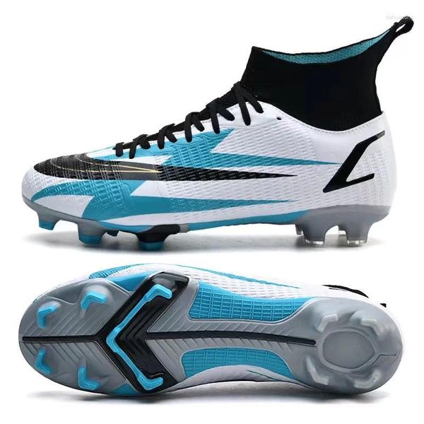 Chaussures de football américain TaoBo 2024 High Tube C Ronaldo Soccer Long/Court Spike Adulte Enfant Crampons antidérapants Pelouse extérieure Baskets respirantes