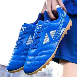 American Football Shoes Teenagers Long Spike Men zapatillas Azules Azules Futsal Fútbol Fútbol Fútbol sin deslizamiento