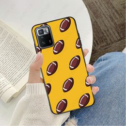 American Football Sport Phone Cover pour Xiaomi Redmi Note 13pro Note12pro 11pro Note10pro 9pro 8pro 9s 9t 8T K40 12c 10c 9c Case