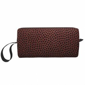 Football américain Texture Voyage Cosmétique Sac Football Sport Modèle De Toilette Maquillage Organisateur Dames Beauté Stockage Dopp Kit S6Jt #