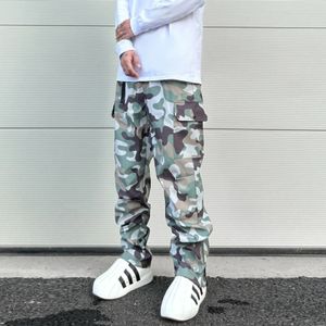 Américain fonctionnel Baggy extérieur décontracté Camouflage pantalon Cargo fermeture éclair imperméable à l'eau poche coupe décontractée hommes Camou Cargo pantalon