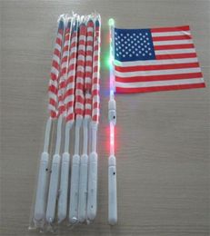 American Hand Led Flag 4 juli Independence Day USA Banner Flags Led Flag Party Supplies K05131190894