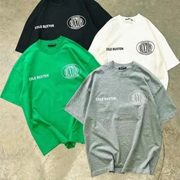 Amerikaanse High Street Cole Buxton Tops label minimale letter gedrukt casual paar shirt losse katoenen T-shirt met korte mouwen 240313