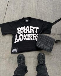 Amerikaanse Hiphop Graphic T -shirts Print Oversized Gothic Smart Casual Harajuku Streetwear Grafische Y2K Tops Goth Men Men Deskled 240415