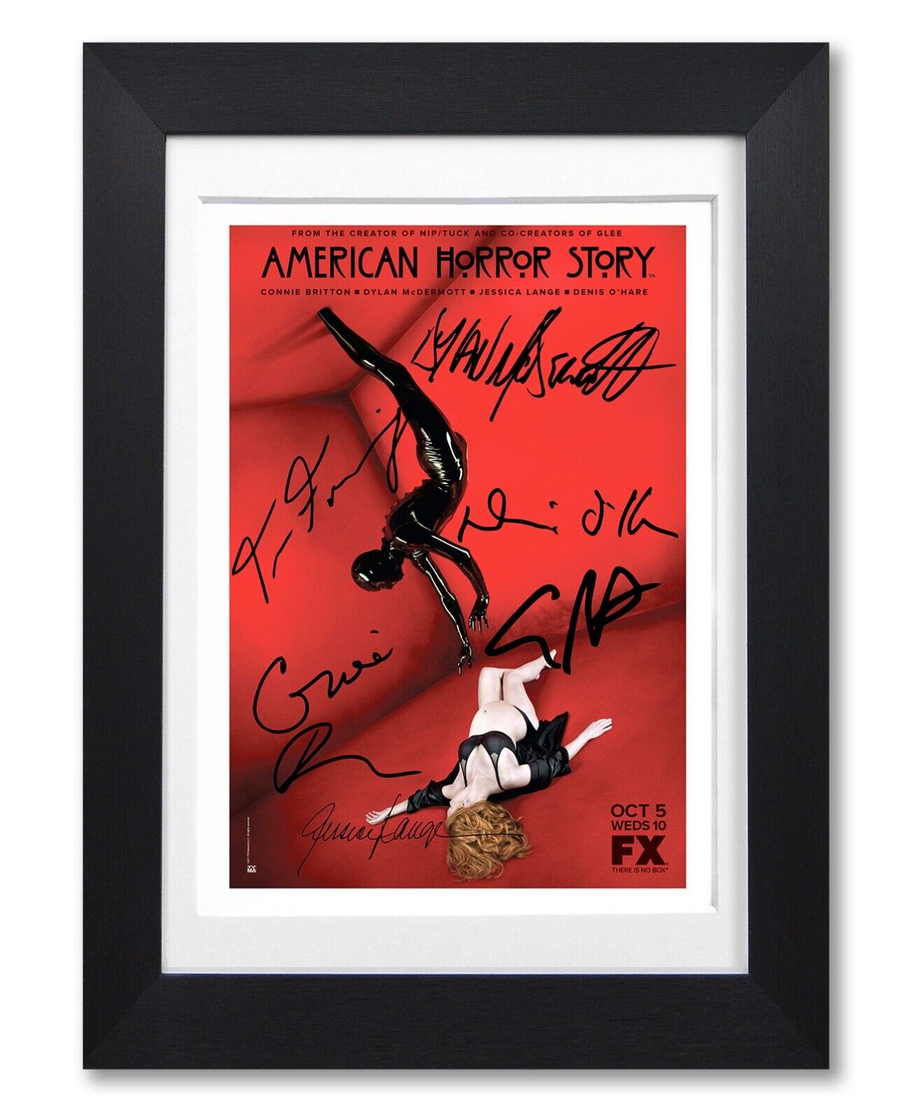 Amerikan Korku Hikayesi Cinayet Evi Oyuncu İmzalı Resimler Çevremsiz Sanat Film Baskı İpek Poster Ev Duvar Dekoru 60x90cm