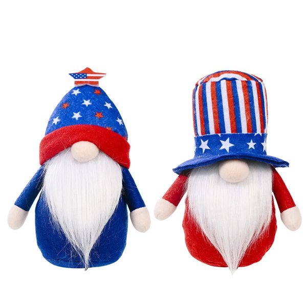 Muñeco de adorno para fiesta del Día de la independencia americana, adornos de decoración de enanos, figurita de felpa de gnomo, accesorios de decoración para el hogar