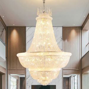 Amerikaanse K9 Crystal kroonluchters Lichten armatuur leidde moderne romantische kroonluchter European Luxury Hanging Lampen Home Villa Loft Stair Way Hall Lobby Parlor Droplight