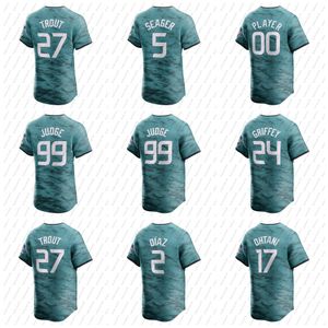 Ligue américaine 2023 Jersey de gibier All Star Shohei Ohtani Aaron juge Mike Trout Randy Arozarena Corey Seager Ken Griffey Jr. Marcus