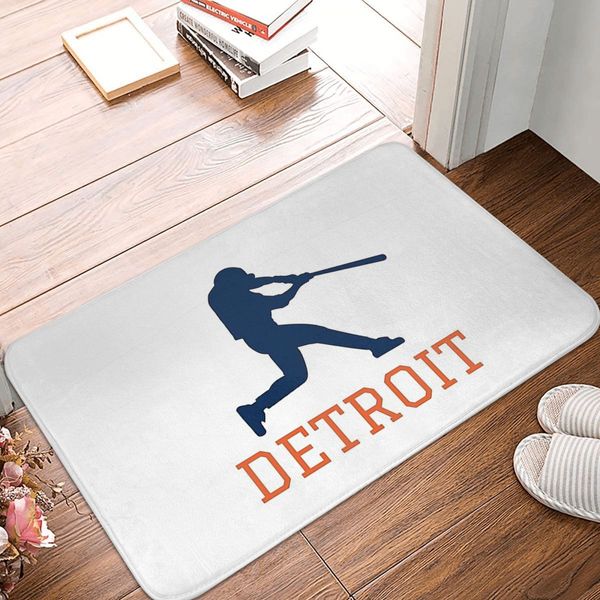 Équipe de baseball de la Ligue américaine Bath Mat Detroit Porte-Portant Kitchen Carpet Entrance Door Door Decor Home Decor