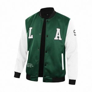 Lettre américaine Veste Hommes 2023 Automne Casual Street Hip-Hop Tendance Rétro Baseball Uniforme Couple Fi Lâche Bomber Manteau Femmes h4Xy #