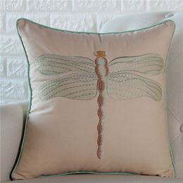 American Luxury Pure Cotton Brodery Oreiller Cover Sans Core Square Square Nordic Style SOFA CUSHION SOIR