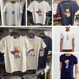 American Men's and Women's Sme Style Classic Polos Shirt Bear Imprimez le cou rond tout en coton T-shirt à manches courtes