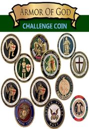 American Military Challenge Coin Us Navy Air Force Marine Corps Armor of God Challenge Badge Coin Collection Military Collection Gift239E3046093006