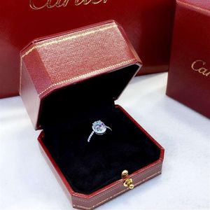 Amerikaanse Mossan steen diamanten ring vrouw 18K gouden ring Mossan diamant vrouw voorgesteld om echte diamant kale stone275u te importeren