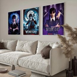American Movie TV met woensdag A-Addams poster klassieke vintage posters HD-kwaliteit Wall Art retro posters voor thuiskamer muurdecoratie
