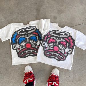 American multi-argent imprimer surdimensionné t-shirt gothique coton chemises couples rue harajuku graphique y2k top goth femme vêtements 240423
