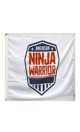 American Ninja Warrior Flag Shield Banner Competition Forme Anw Race Gym 3x5 pieds Grommets Fade résistante Double cousée Premi7161762