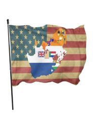 American Old South African 3x5ft Flags Banners 100 Polyester Impresión digital para al aire libre de alta calidad con arandelas de latón6006720