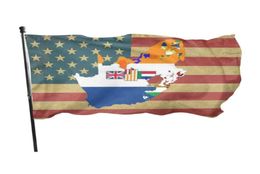 American Old South African 3x5ft Flags Banners 100 Polyester Impresión digital para al aire libre de alta calidad con arandelas de latón8897756