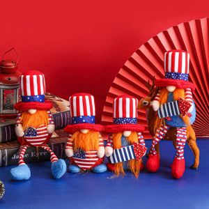 Gnome de fête américaine, jour de l'indépendance patriotique, ornements scandinaves nains, décoration de bureau pour la maison du 4 juillet, jouets pour enfants LL