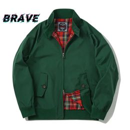 American Retro G9 coupe-vent veste pour hommes col montant couleur unie résistant à l'usure double fermeture éclair manteau de moto printemps et automne 231225