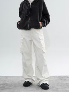 Amerikaanse retro rechte multi-pocket overalls met een hoog tailleontwerp voor mannen en vrouwen wijd poot Spice Girls Casual Pants Tide Cargo Pants Gallerydept broek