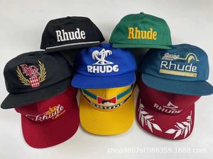 American Rhude broderie marque de mode été nouvelle casquette de camion hommes et femmes chapeau de soleil