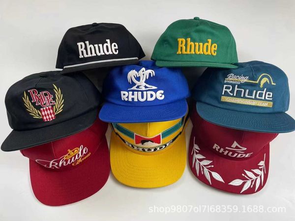 American Rhude bordado moda marca verano nuevo sombrero para el sol gorra de camión para hombres y mujeres