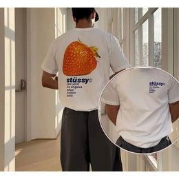 American Strawberry estampado de algodón gótico suelto camisetas gráficas harajuku parejas gráficos y2k tops goth hombres ropa xs-3xl 240513