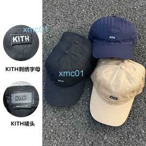 American Street Fashion broderie Kith Soft Top Softory Baseball Hat Tongue Duck Tongue et couple pour femmes Tibetan Bleu