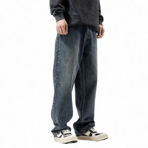 American Street Vintage Jeans hommes automne et hiver nouveau polyvalent Fi marque grand pantalon cargo pantalon hommes hommes jeans j5YJ #