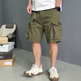 American Streetwear de alta calidad Vintage Cargo Shorts Men Ropa Harajuku Harajuku Tactical Pantalones rectos