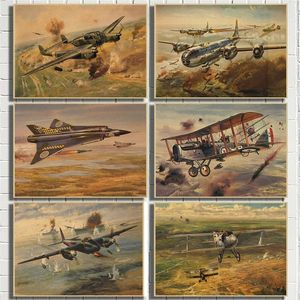 American Style Airplane Fighter Aircraft Plane Metal Tar Sign Wall Sticker Vintage Painting Poster Pub Bar Room Huishuis Decor metalen poster Part2 Maat 30x20cm W02