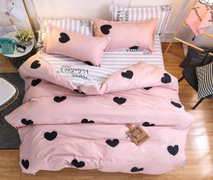 Amerikaanse stijl beddengoed set ab side bed set super king size bed linnengoed roze dekbedovertrek set hart huis beddengoed vrouwen beddenkleeden y209925496
