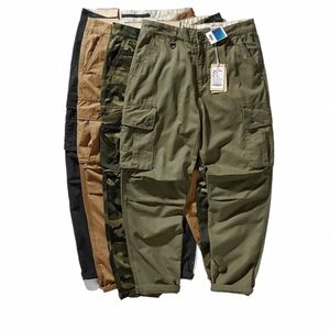Salopette coupe-vent fonctionnelle de style américain, les hommes peuvent porter des pantalons multi-poches en quatre saisons, grande taille en pur coton debout 03jU #