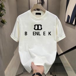 Amerikaanse stijl knappe zwaar katoen met korte mouwen T-shirt voor jonge mannen en vrouwen zomer Instagram Popular Street Loose Round Neck Top