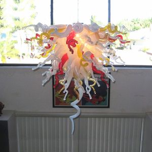 Lampe de style américain en verre soufflé suspension créative art décor lustres LED pour salle à manger chambre lampe rouge ambre blanc couleur 60 cm par 70 cm