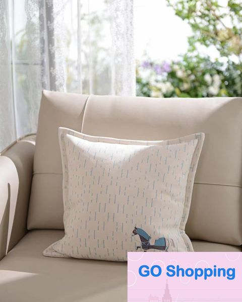 Style américain doux et délicat respirant chaud coton cachemire imprimé oreillers coussin canapé chambre coussin modèle chambre mobilier en gros