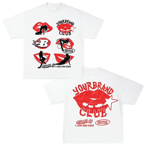 American Summer Vintage Crazyy imprimé T-shirt coton graphique t-shirts harajuku goth y2k hauts vêtements grunge femmes vêtements 240401